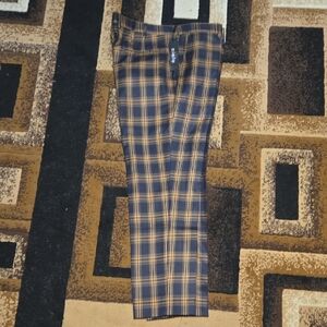 NWT - Cielo Men's Checkered Dress Pants in Blue and Tan